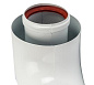 STOUT Элемент дымохода отвод коаксиальный 90° DN60/100, п/м уплотнения и хомут в комплекте (с логотипом)