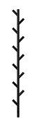 Полотенцесушитель ArtofSpace TREE TESLA PROFIL 3 на 60 черный матовый