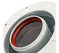 STOUT Элемент дымохода DN60/100 адаптер для котла вертикальный коаксиальный (совместимый с Bosch, Buderus)(с логотипом)
