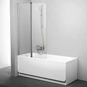 Шторка для ванны Ravak CVS2-100 L (белый + транспарент) 7QLA0100Z1